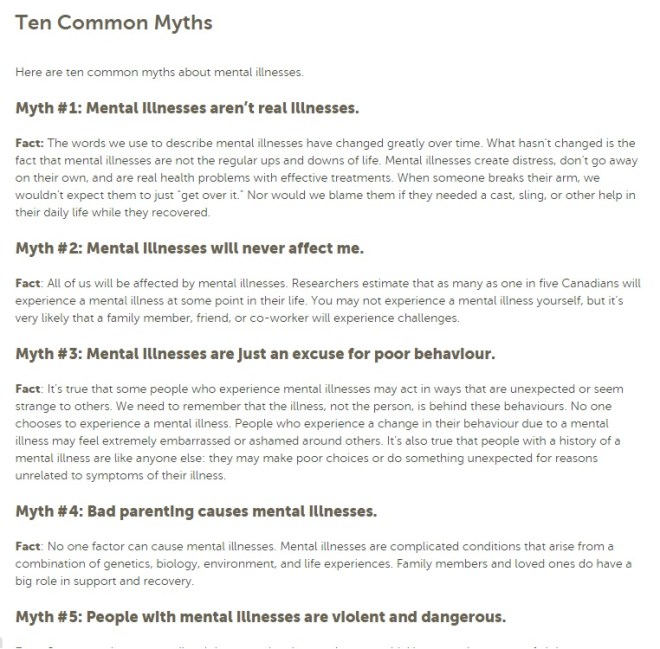 Myths About Metal Illness